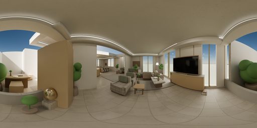 会客厅 · 写实渲染示意